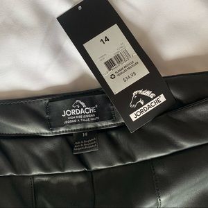 Jordache high rise faux leather pants